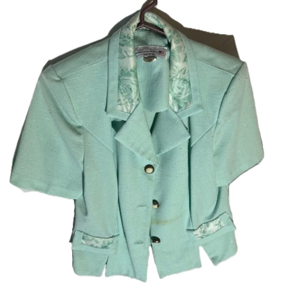 Mint green polyester jacket